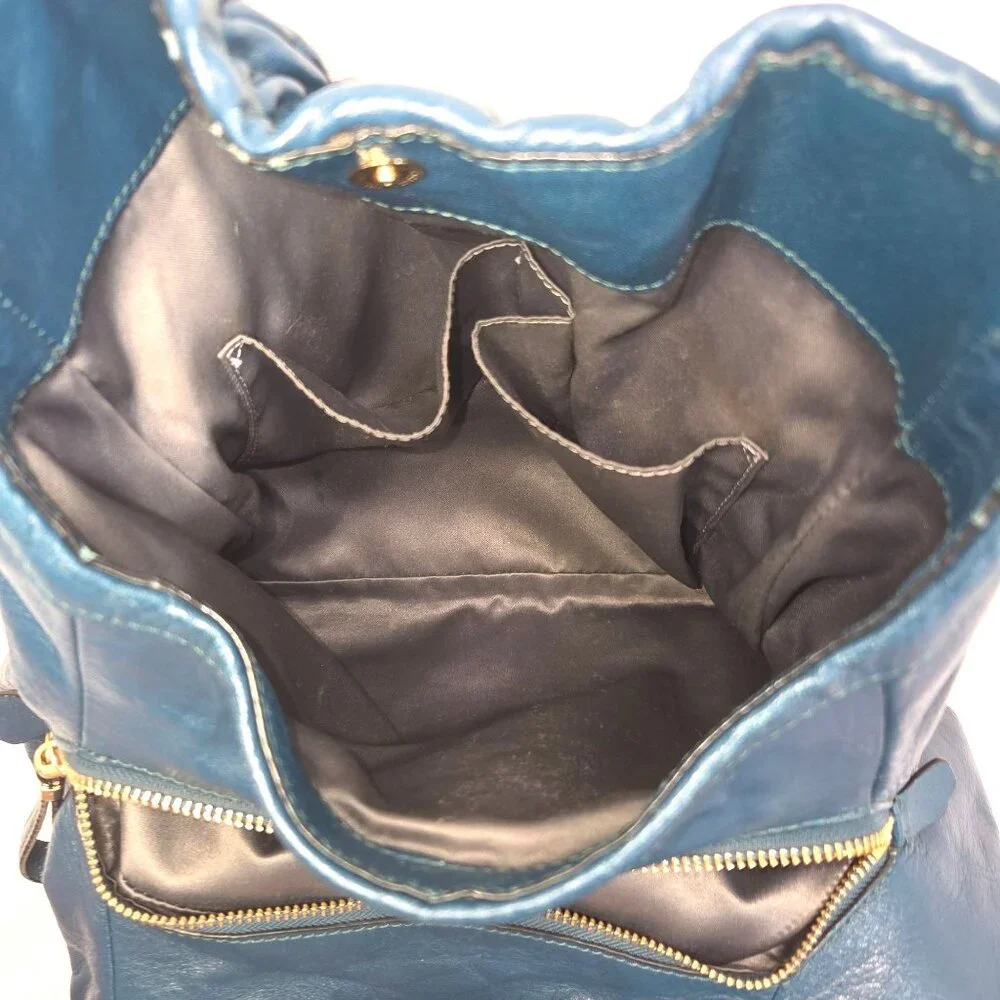 Coach 2013 Teal Madison Phoebe Gathered Twist Leather Shoulder Bag  No. 26257 - Picture 10 of 14